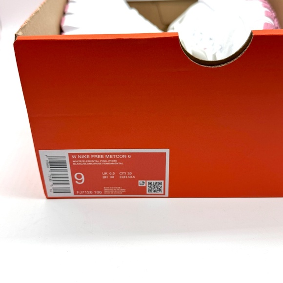 Nike Womens Free Metcon 6 White Pink Shoes Sz 9 New Sneaker FJ7126-106 - Picture 10 of 11